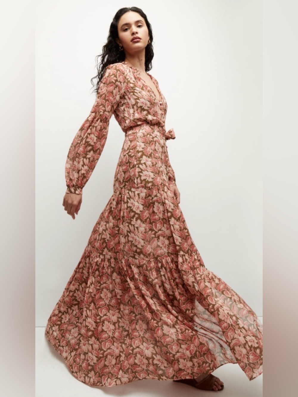 Veronica Beard Isra Silk Maxi Dress - Picture 1 of 11